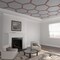 Ekena Millwork 81 56W x 47 14H x 38T Large Westmore Decorative Fretwork Wood Ceiling Panels, Walnut CELW82X47X0375WSTWA - alternate 1